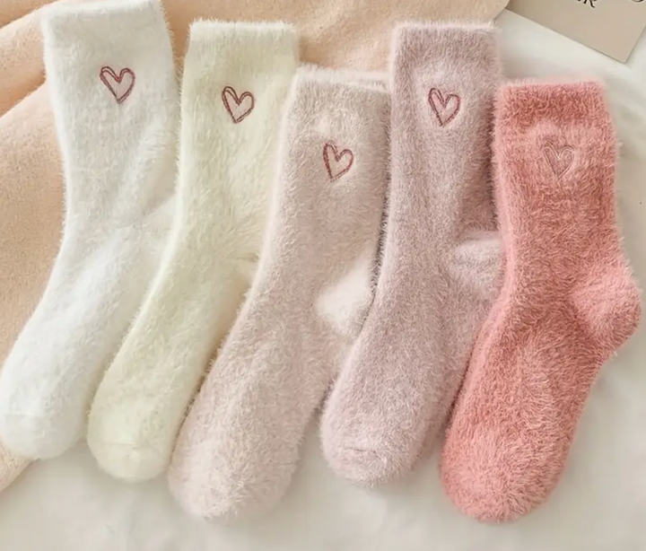 Fuzzy Sweetheart Socks