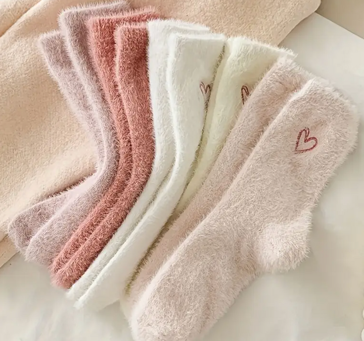 Fuzzy Sweetheart Socks