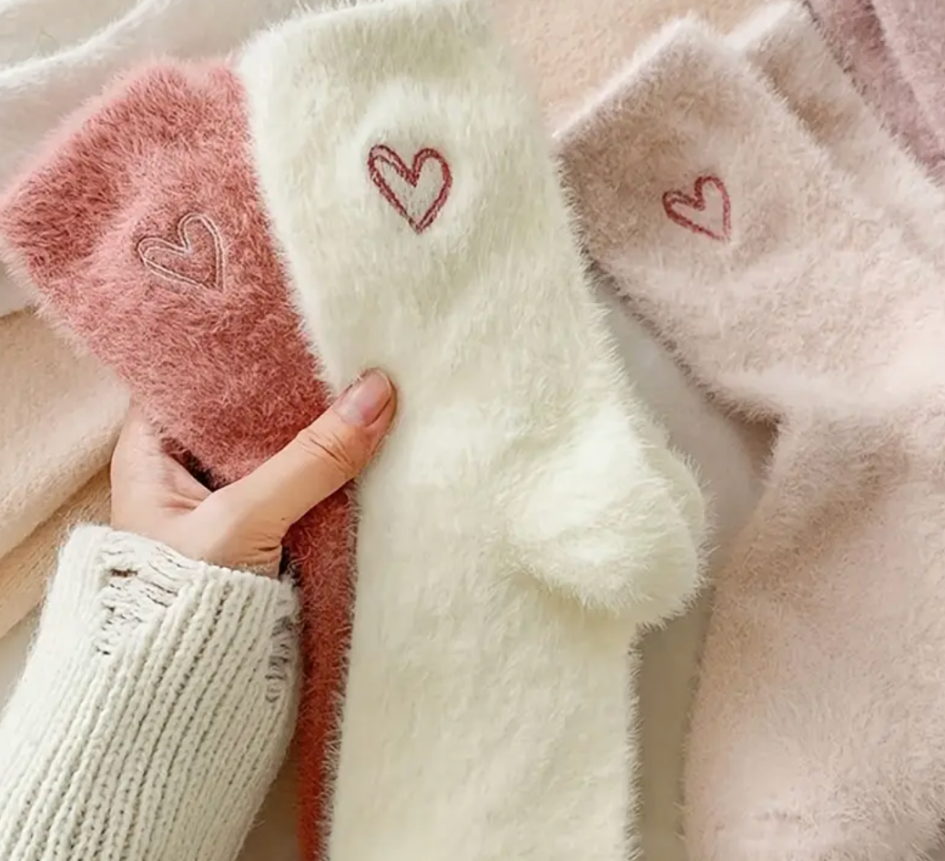 Fuzzy Sweetheart Socks