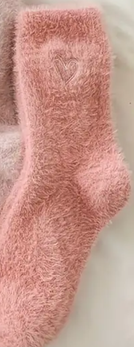 Fuzzy Sweetheart Socks