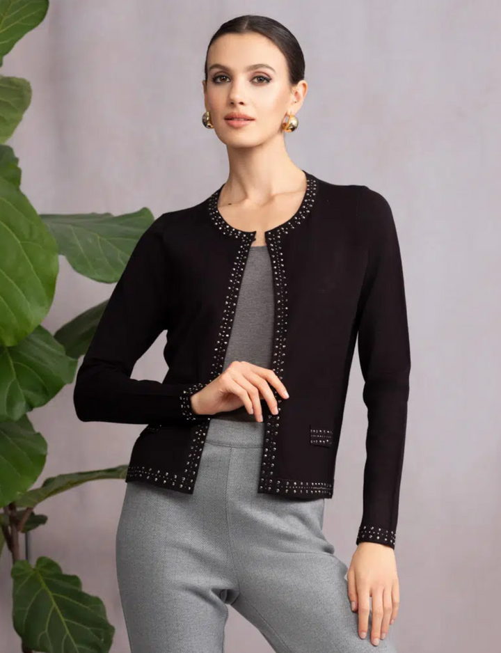 Onyx Studded Cardigan