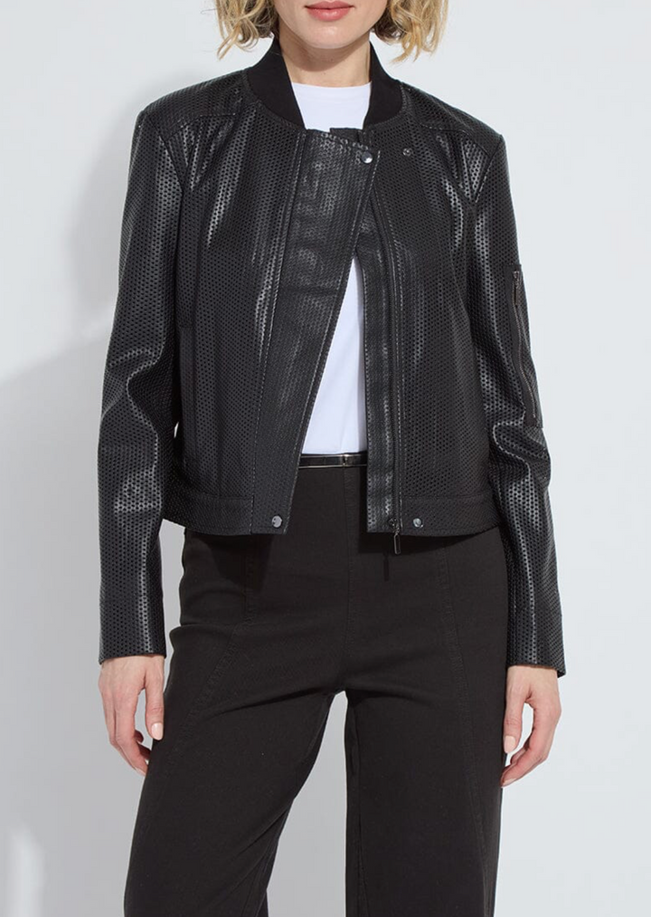 Gaia Moto Perforated Vegan Leather Jacket