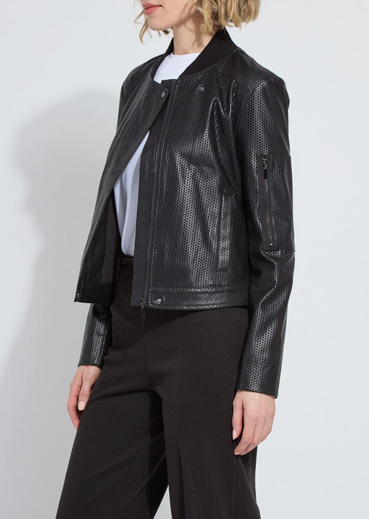 Gaia Moto Perforated Vegan Leather Jacket