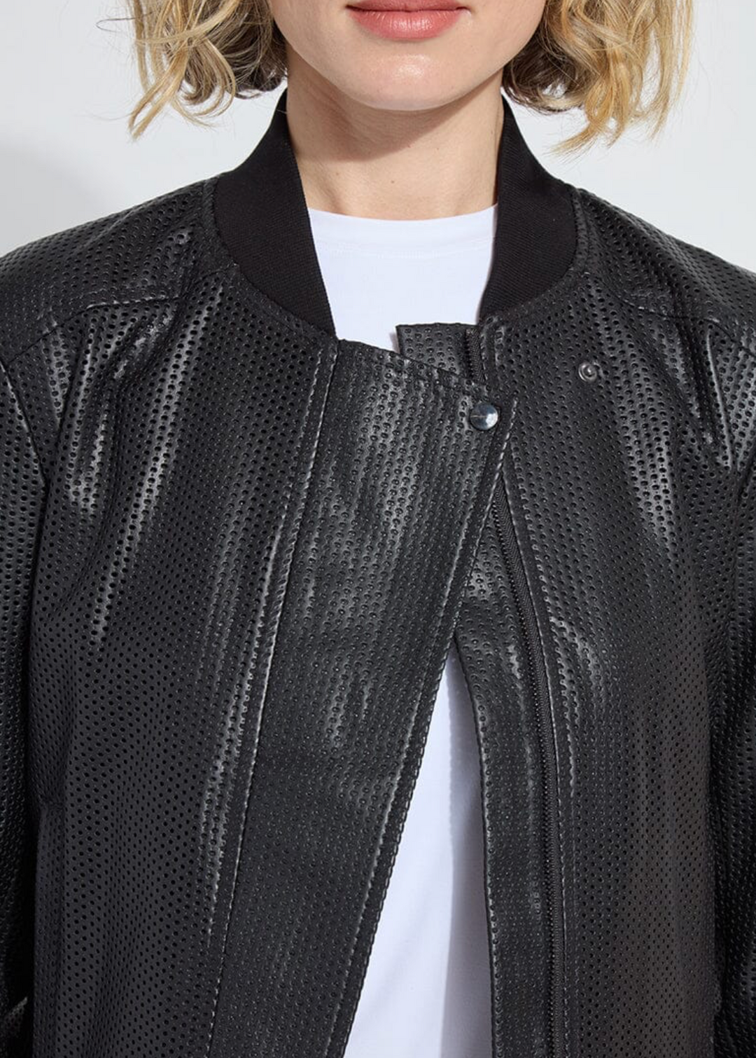 Gaia Moto Perforated Vegan Leather Jacket