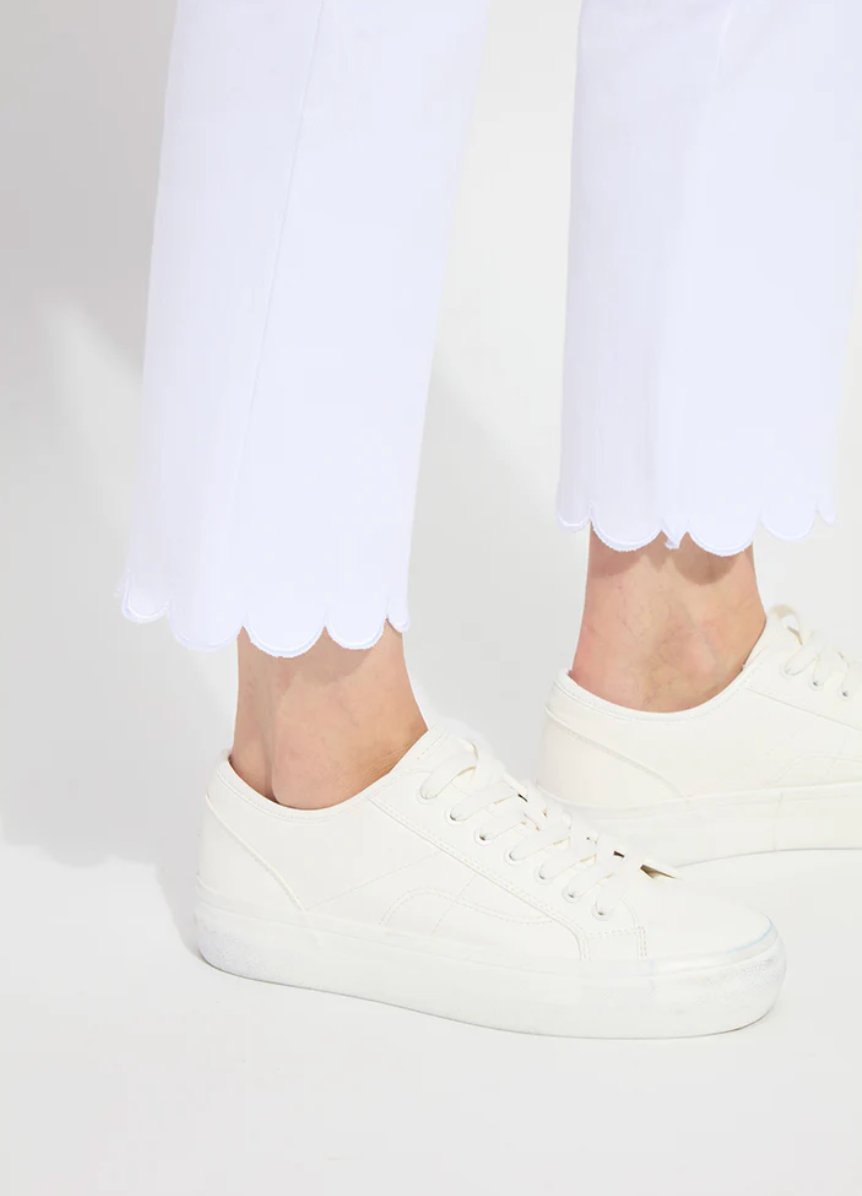Scallop Edge Ankle Baby Bootcut Pant