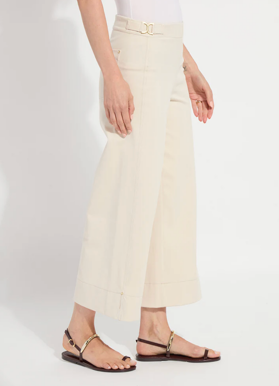 Chino Chic Wide Leg Crop