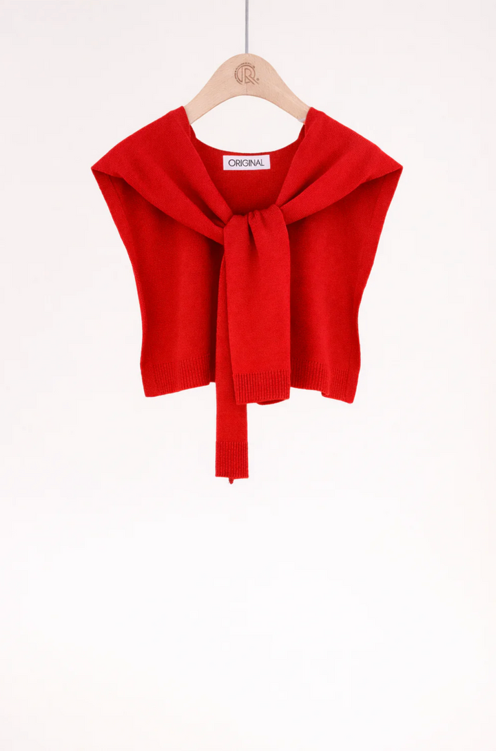 Preppy Mock Sweater Shawl