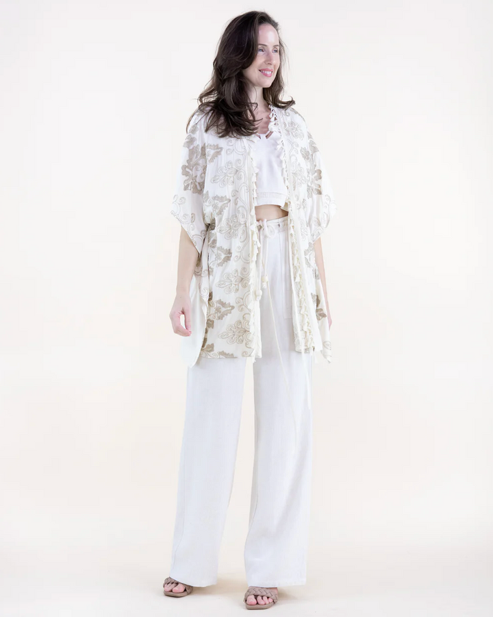 Garden Damask Tassel Kaftan