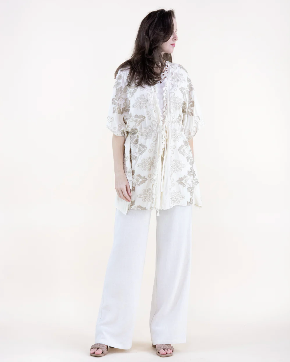 Garden Damask Tassel Kaftan