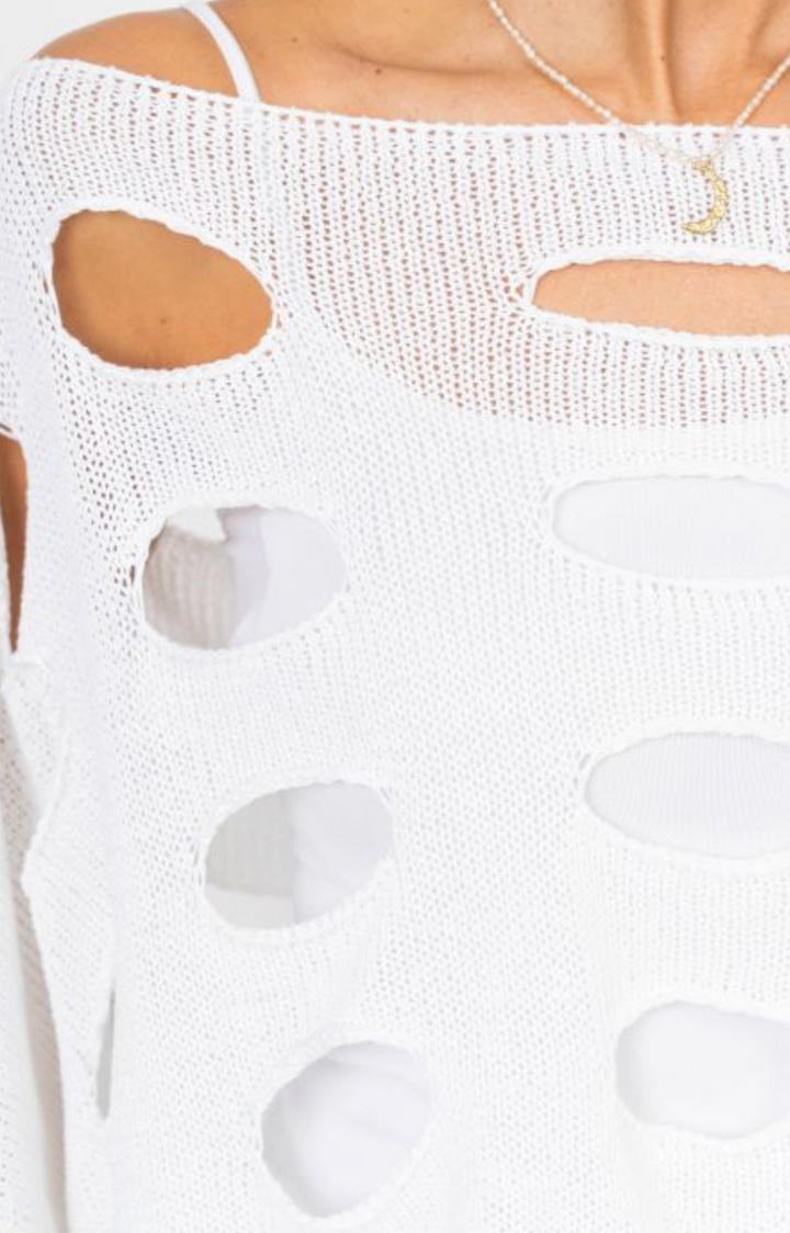 Hadley Holey Poncho, One Size