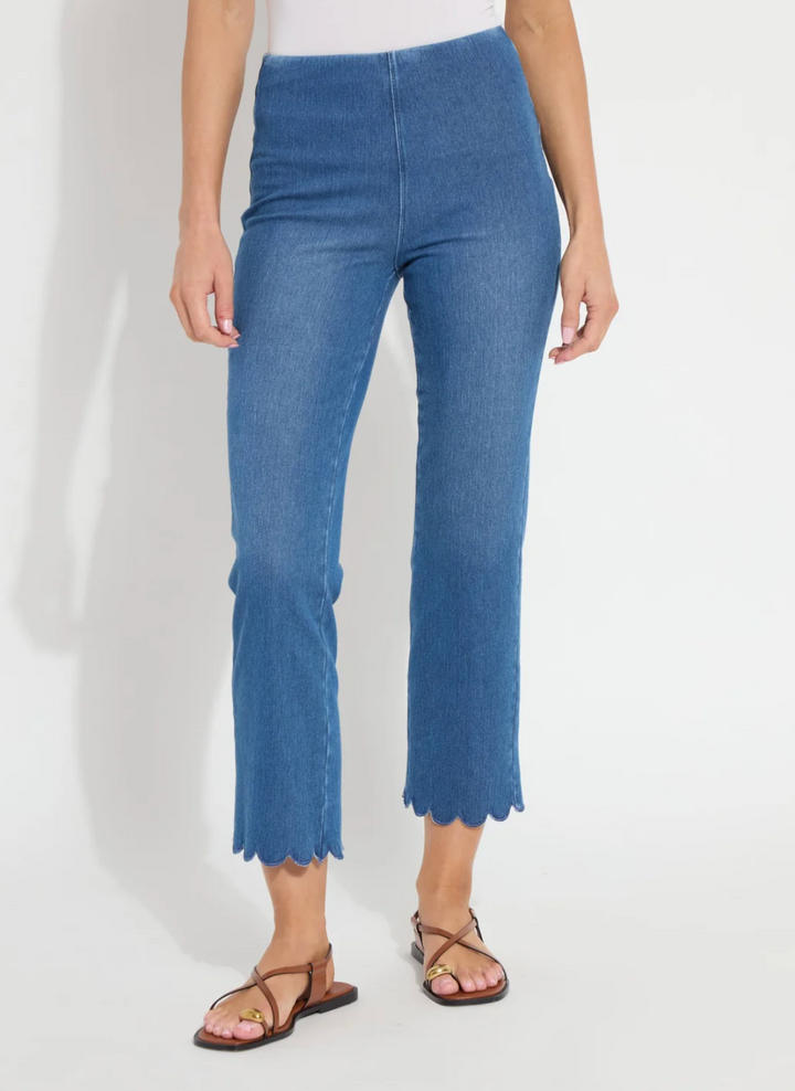 Scallop Edge Ankle Baby Bootcut Pant