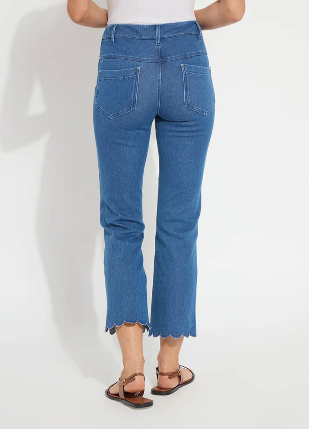 Scallop Edge Ankle Baby Bootcut Pant