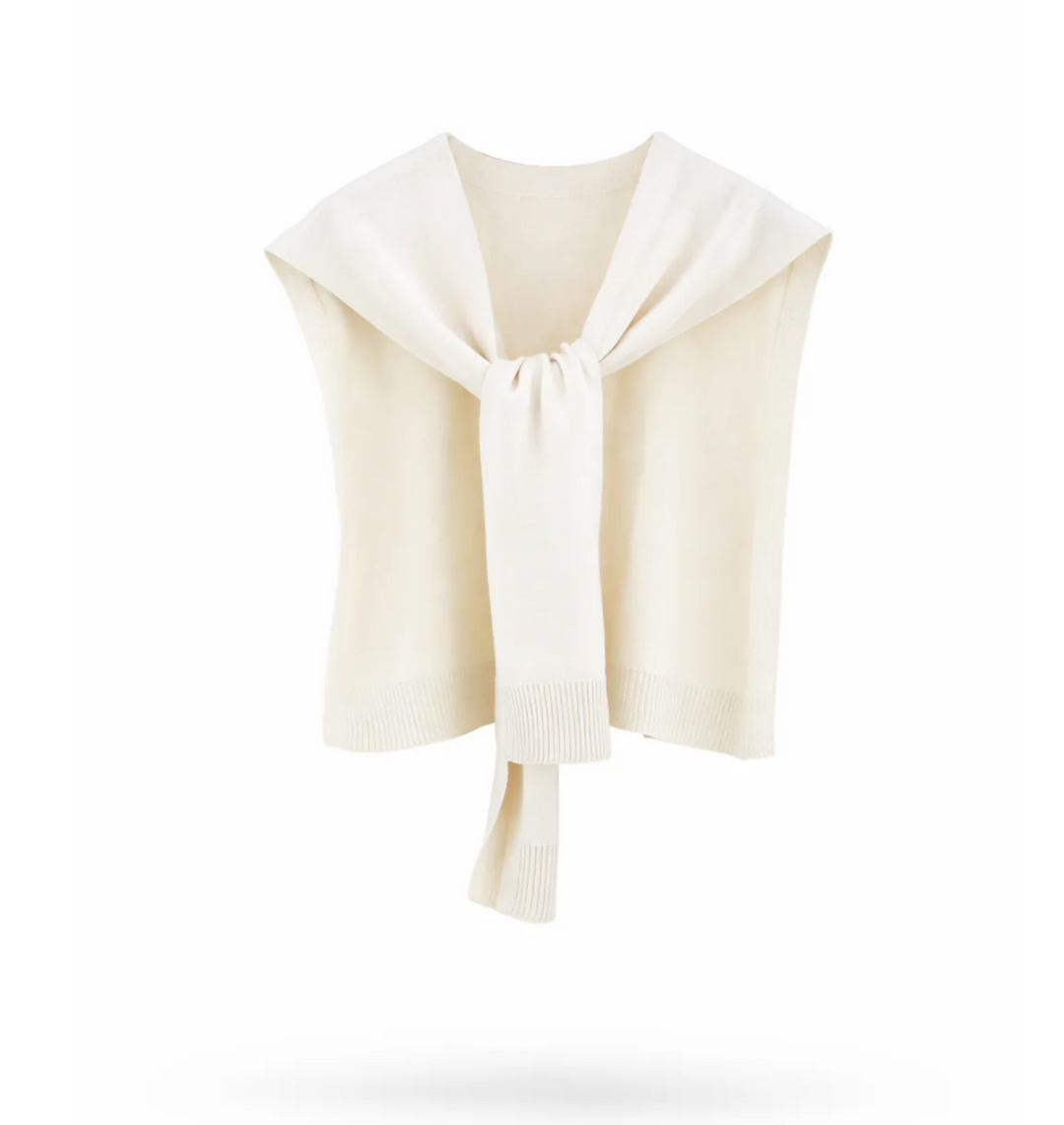 Preppy Mock Sweater Shawl