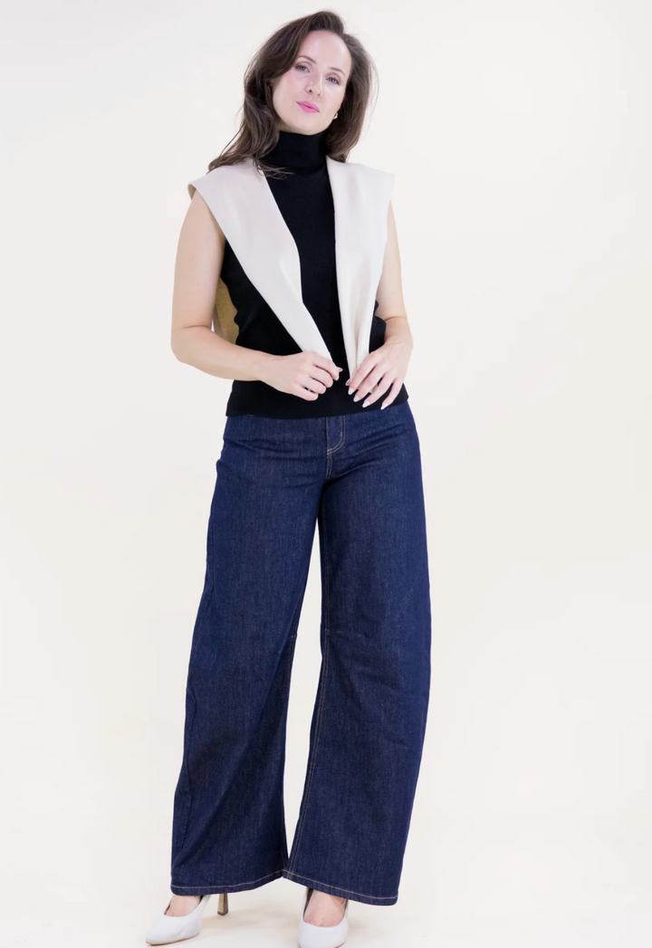 Preppy Mock Sweater Shawl