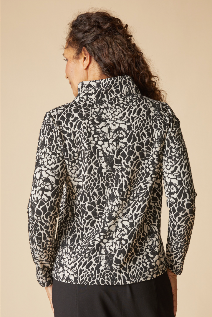 Spot On Cropped Jacket in Dove - back view