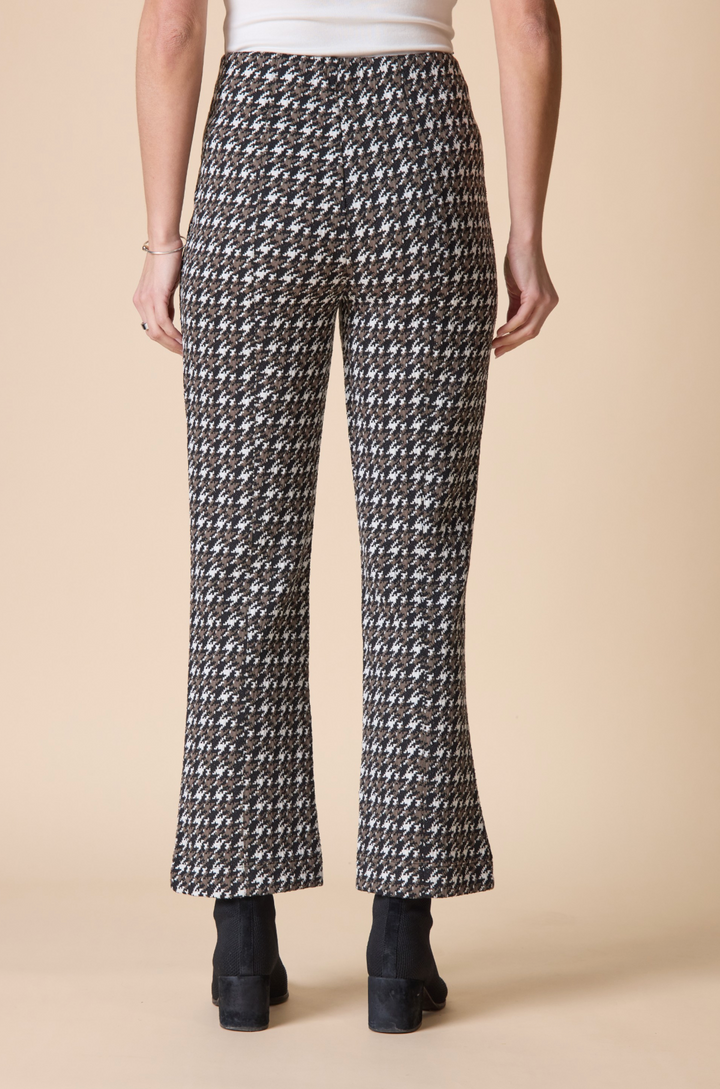 Habitat Clothes Madison Kickflare Ponte Pant in Umber Multi, back view