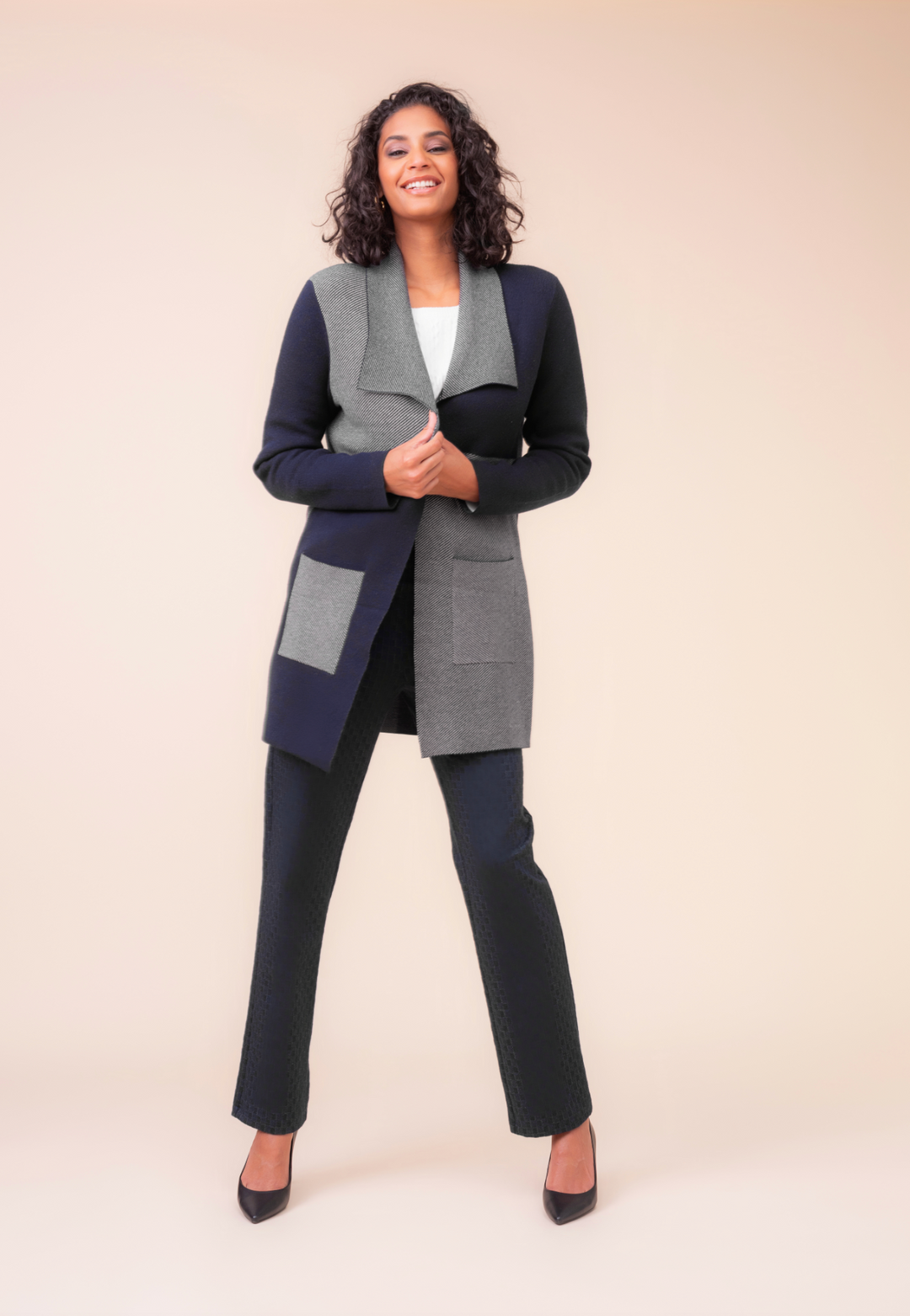 Navy Nights Cardigan by Alison Sheri, front view