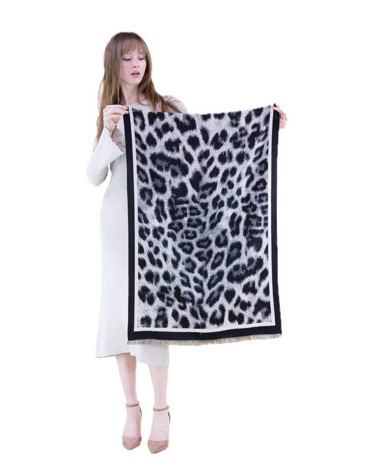 Wild Side Leopard Scarf in black by Original, front view