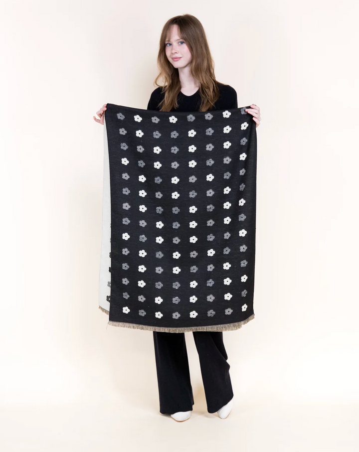 Petite Petunia Scarf in black by Original, front view