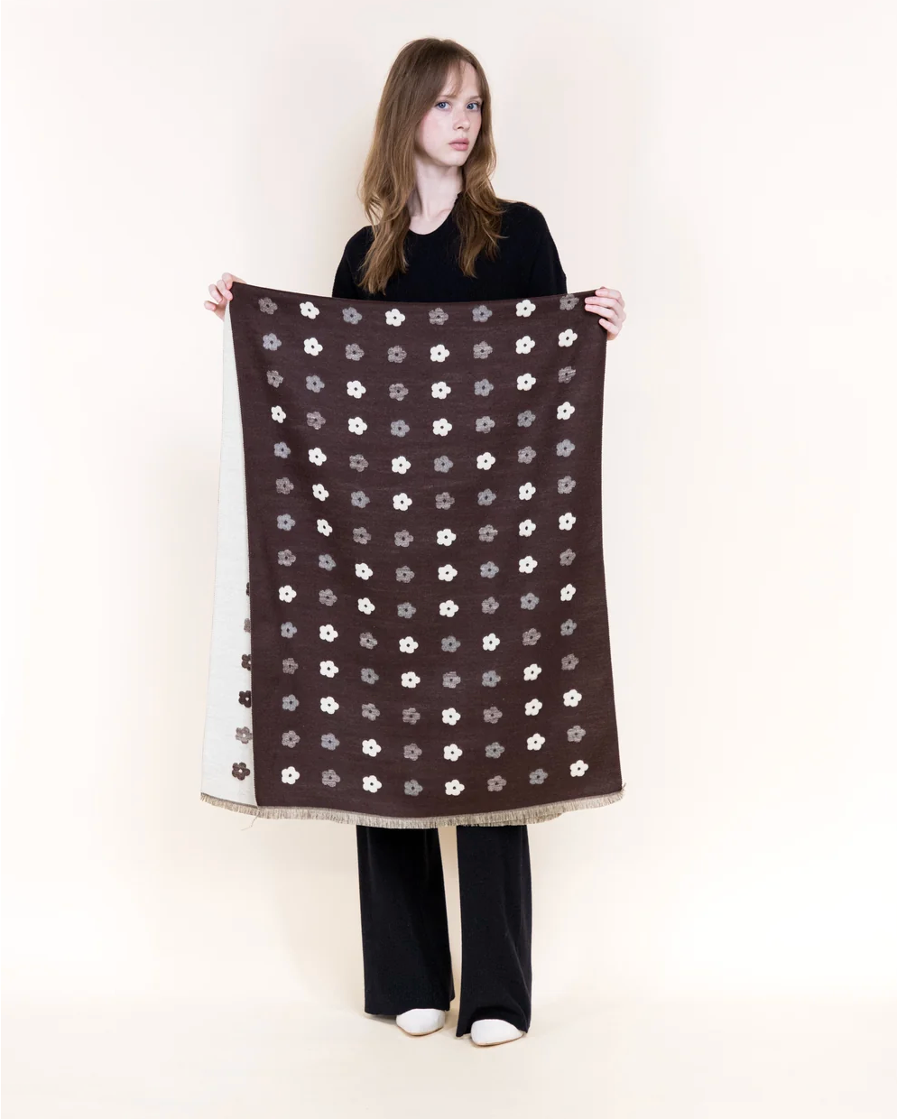 Petite Petunia Scarf in brown by Original, front view