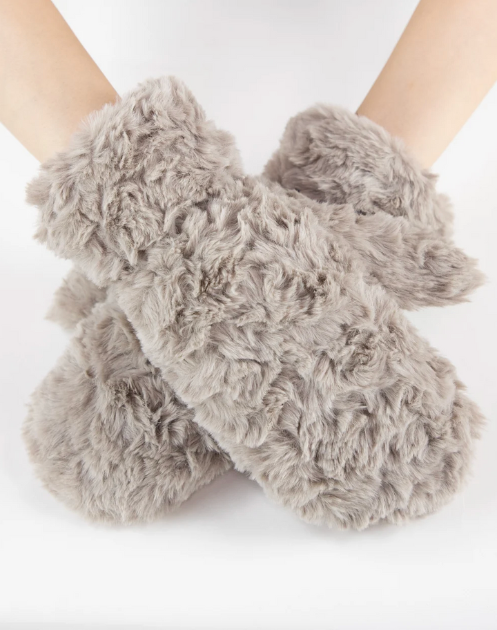 Polar Plush Mittens in khaki by Original, front view