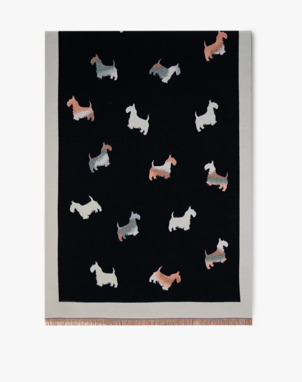 Best in Show Dog Print Scarf in black by Original, front view