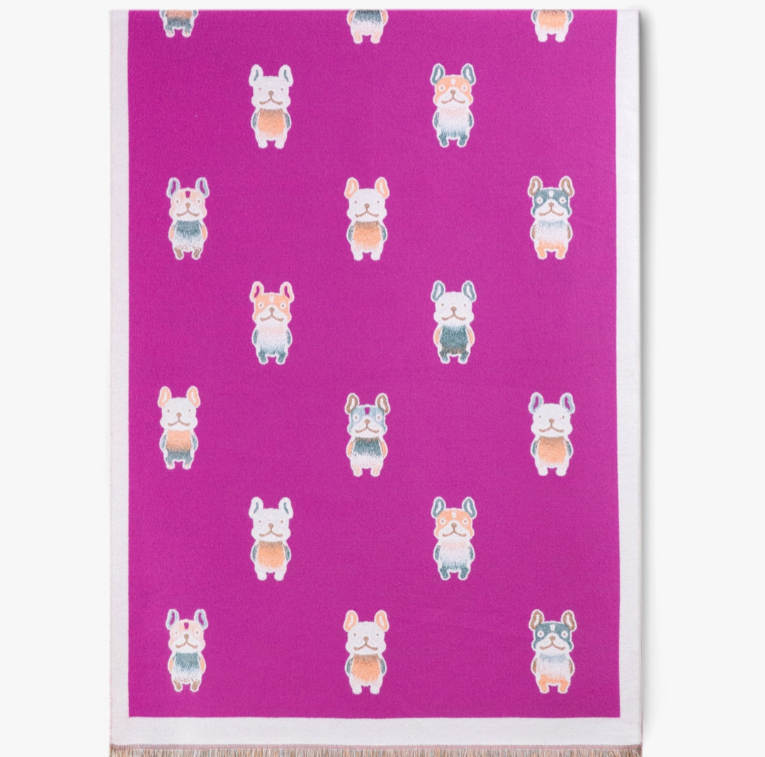 Frenchy Scarf in fuchsia by Original, front view