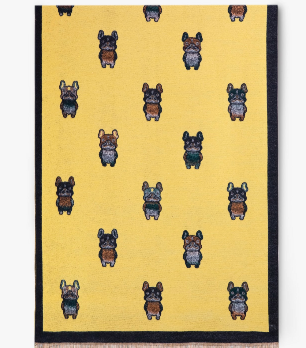 Frenchy Scarf in yellow by Original, front view