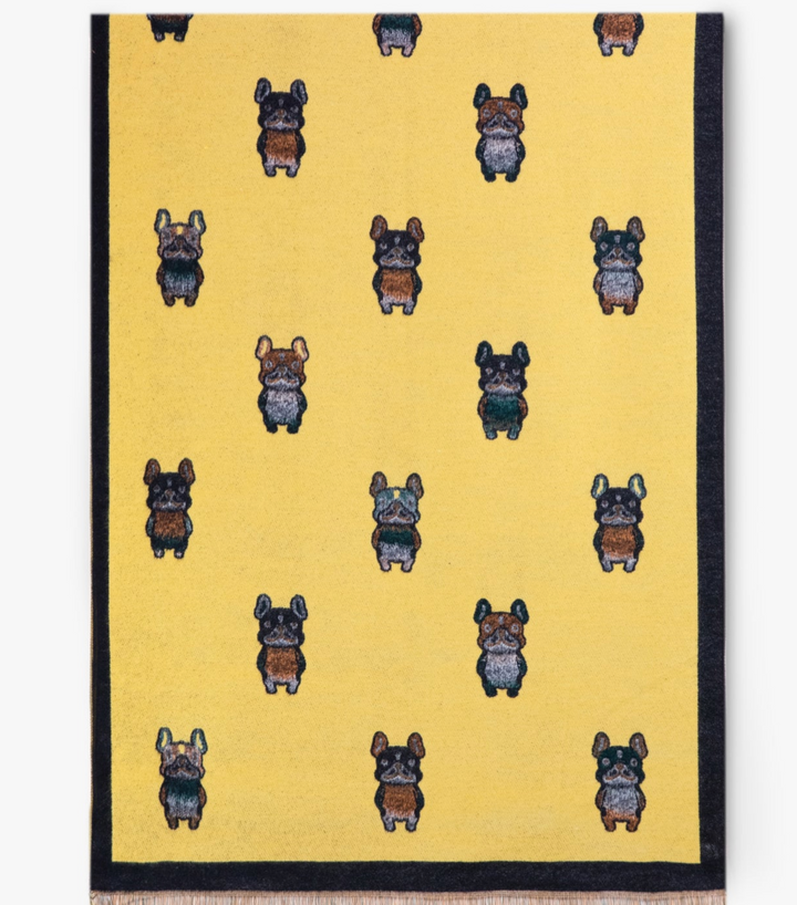 Frenchy Scarf in yellow by Original, front view