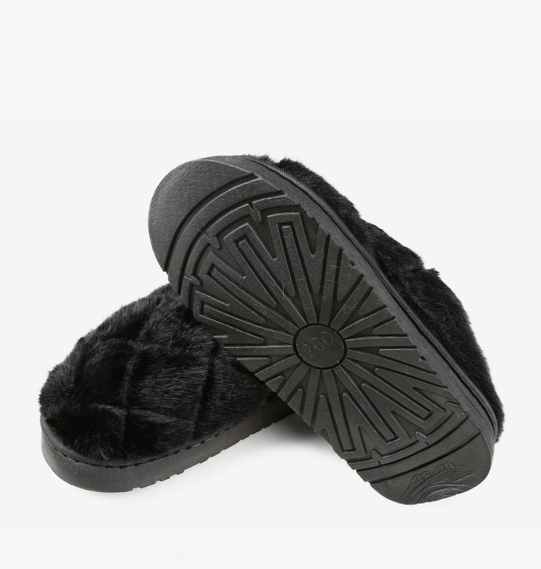 Quilted Faux Fur Clog Slipper