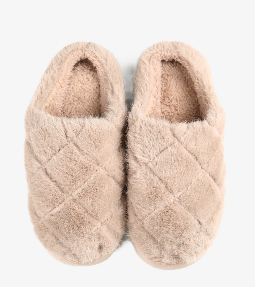 Quilted Faux Fur Clog Slipper
