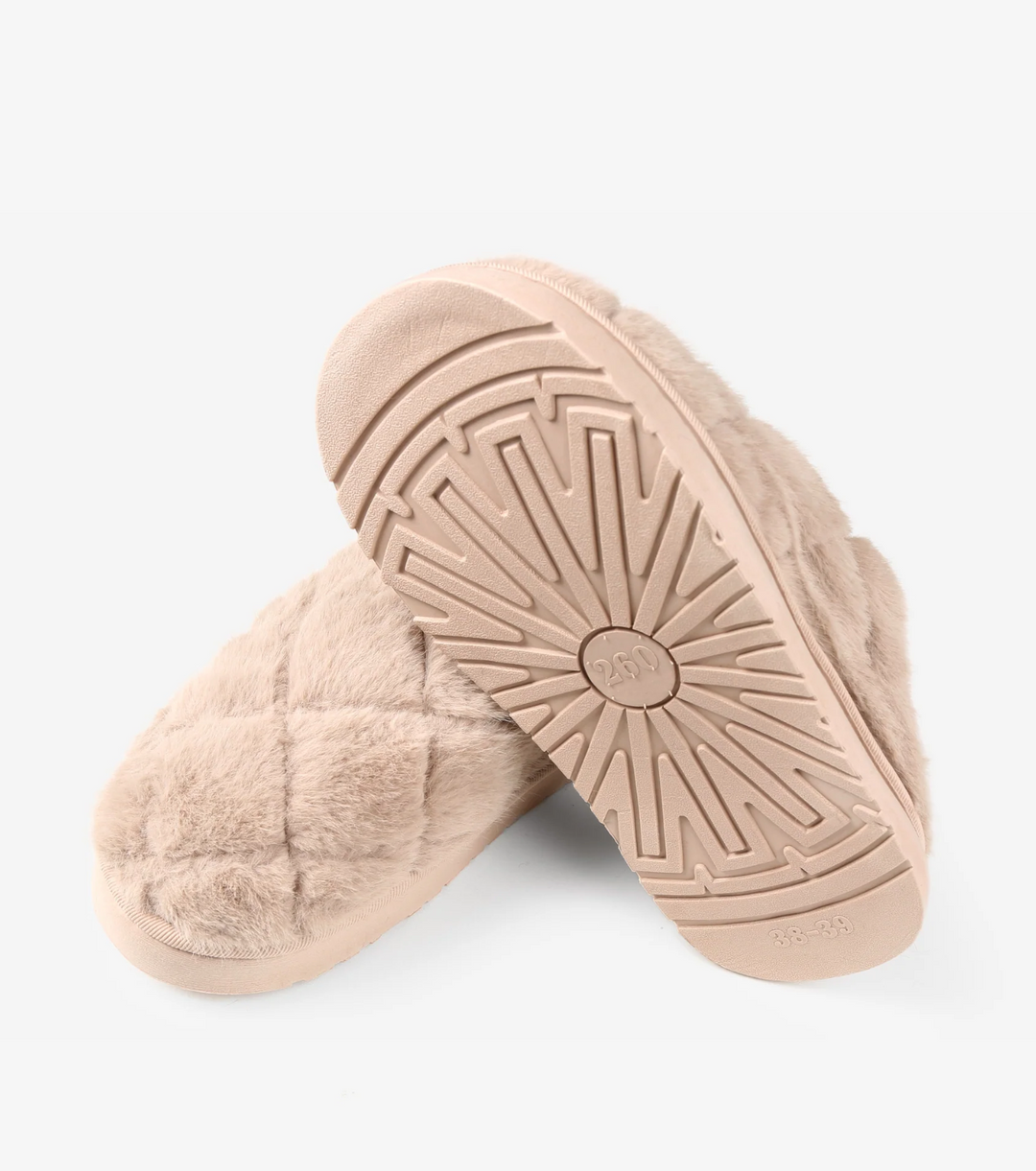 Quilted Faux Fur Clog Slipper