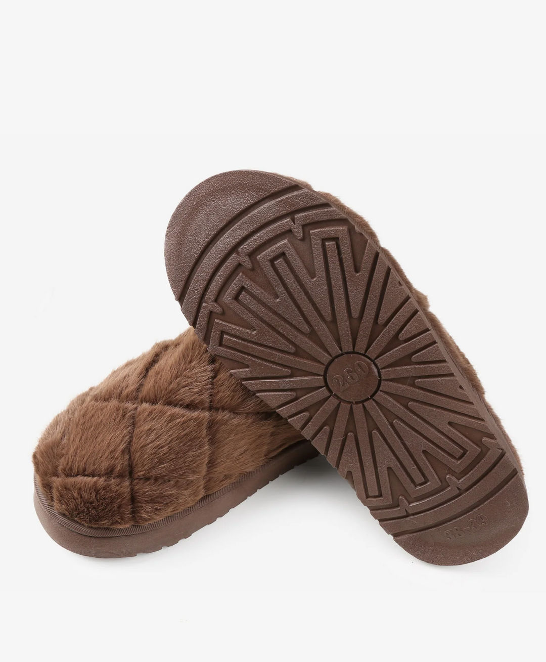 Quilted Faux Fur Clog Slipper