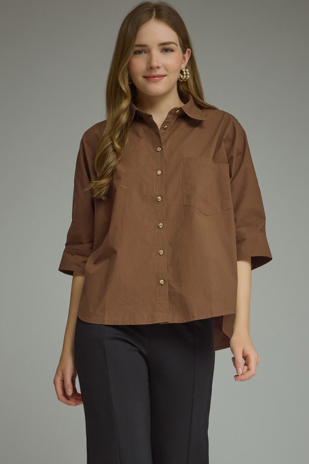 Brandy Button Top