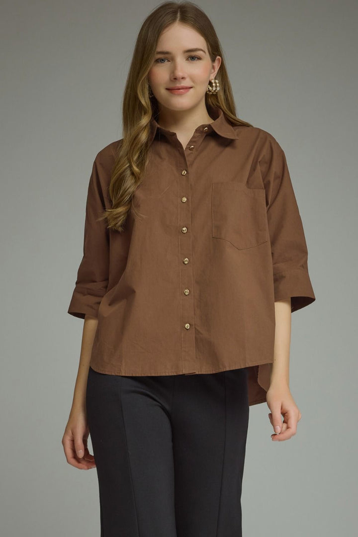 Brandy Button Top