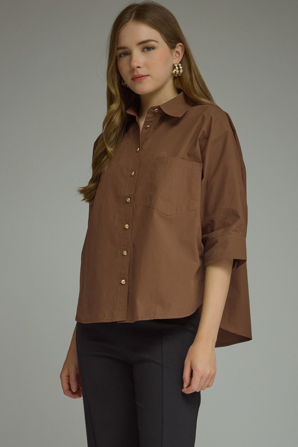 Brandy Button Top