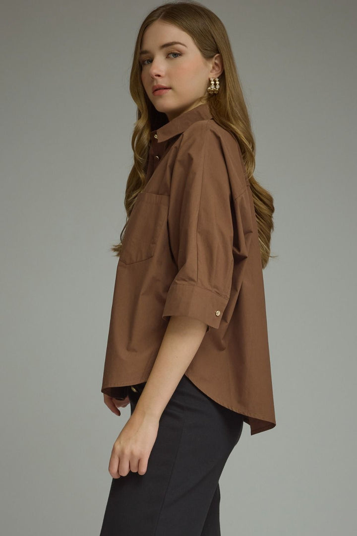 Brandy Button Top
