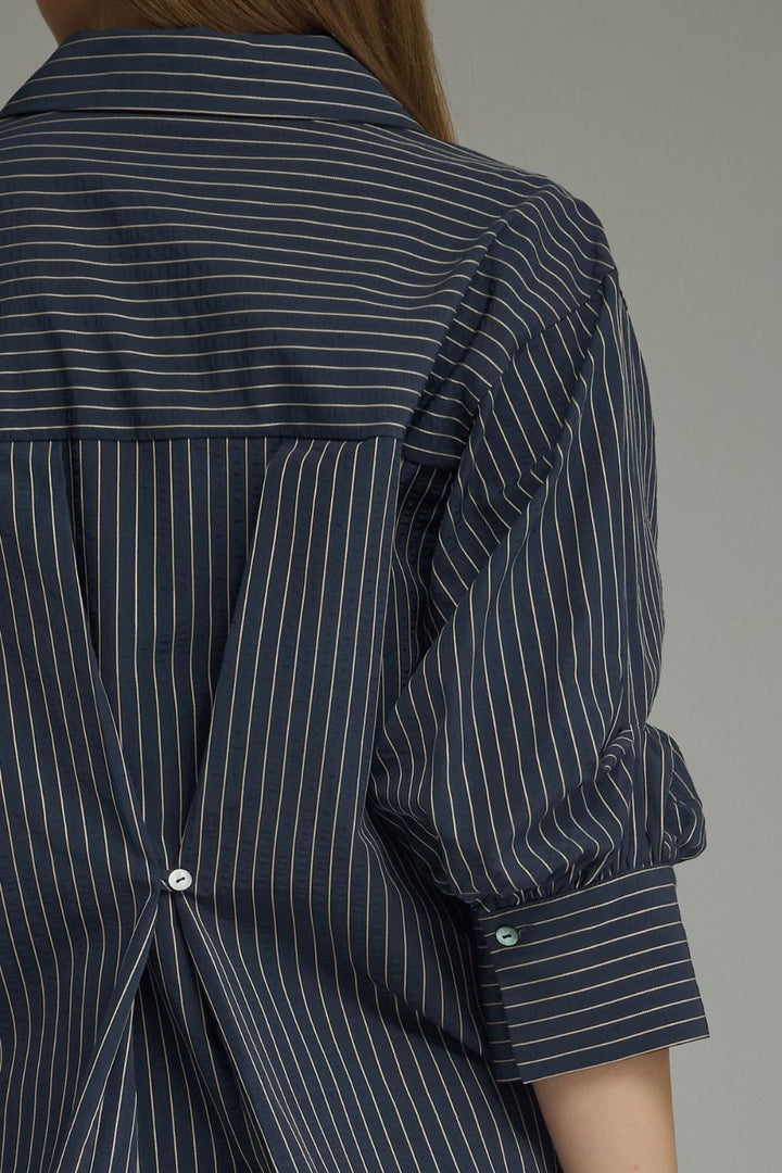 Skyline Stripe Button Blouse
