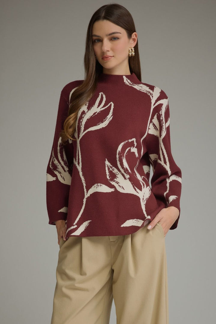 Floral Motif Sweater