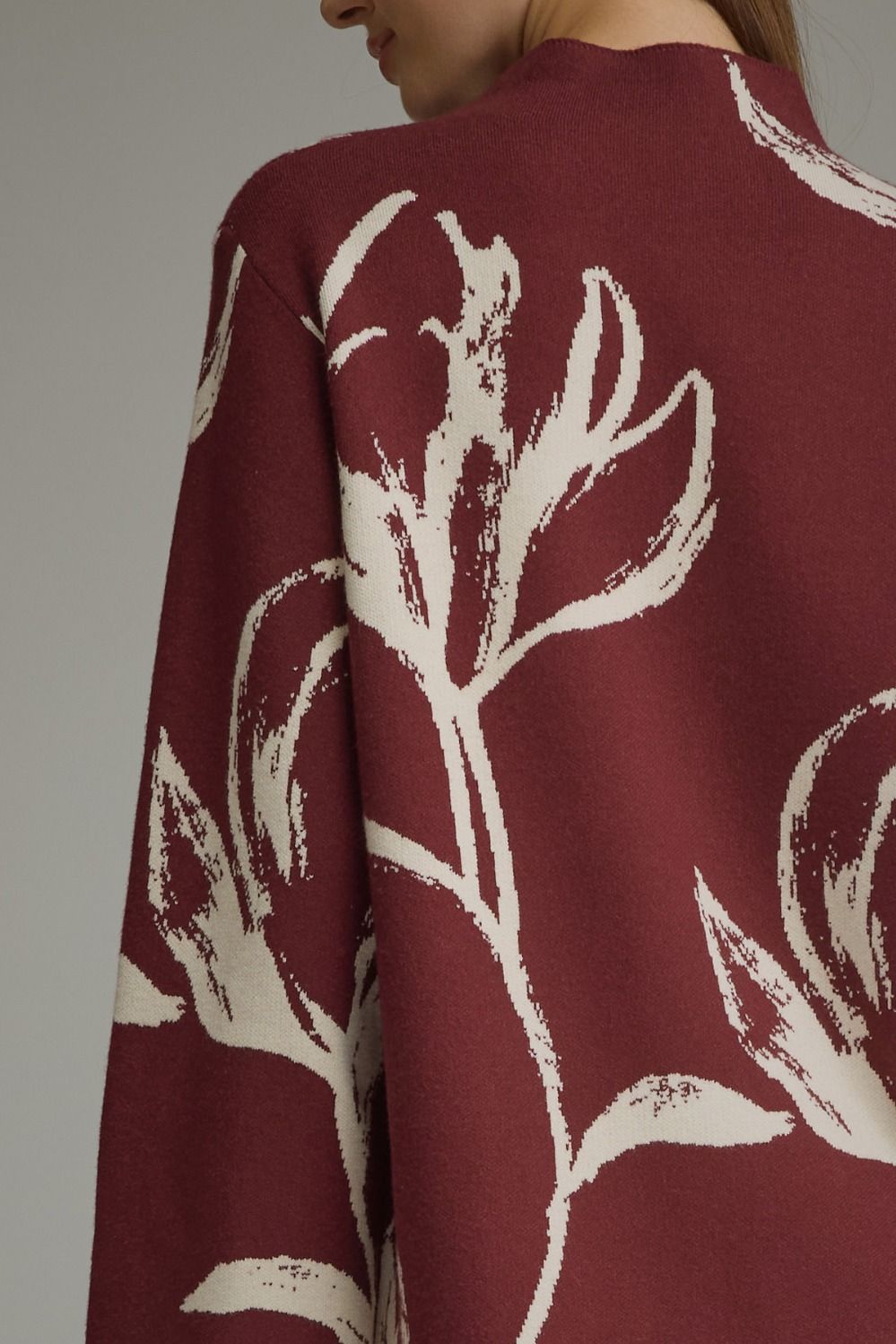 Floral Motif Sweater
