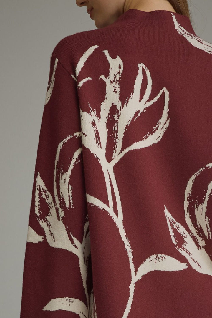 Floral Motif Sweater
