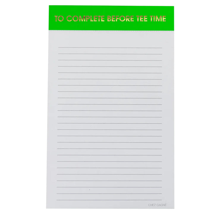 Tee Time Notepad