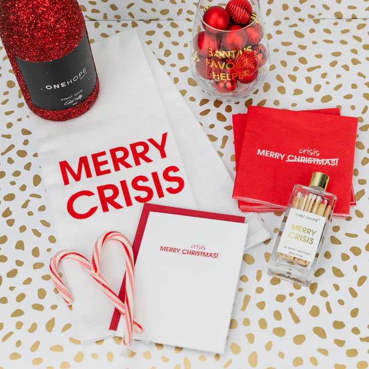 Merry Crisis Cocktail Napkin