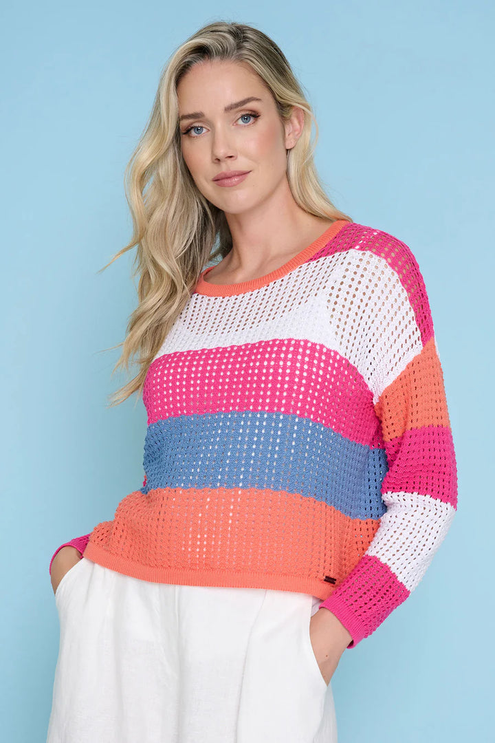 Hibiscus Stripe Sweater