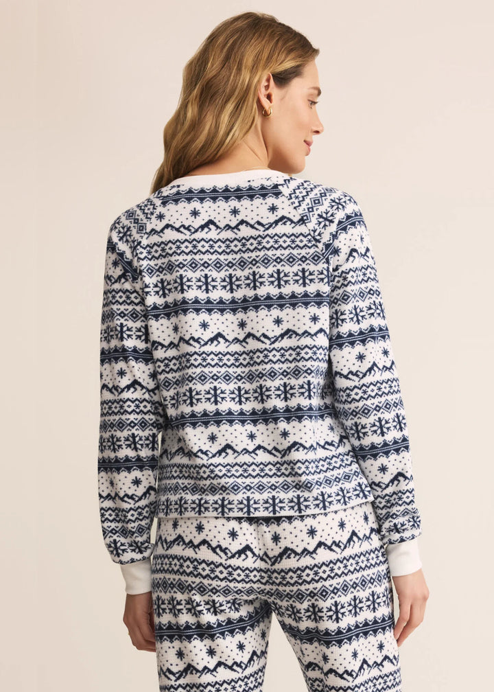 Fair Isle Long Sleeve Pajama Top