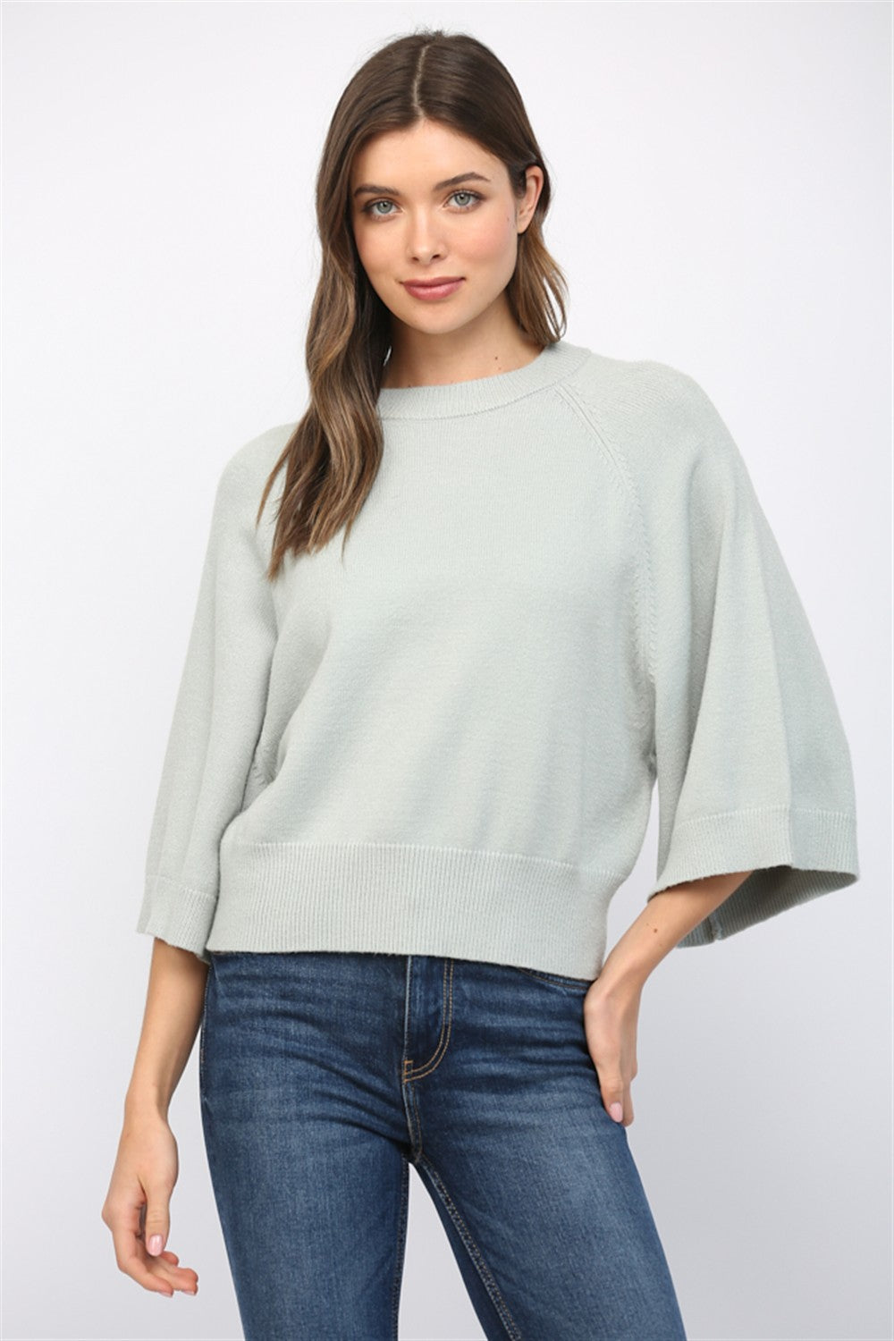 Carey Cream Wide Sleeve Sweater