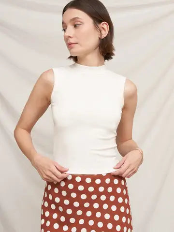Gigi Mock Neck Bra Top by En Creme, view 7