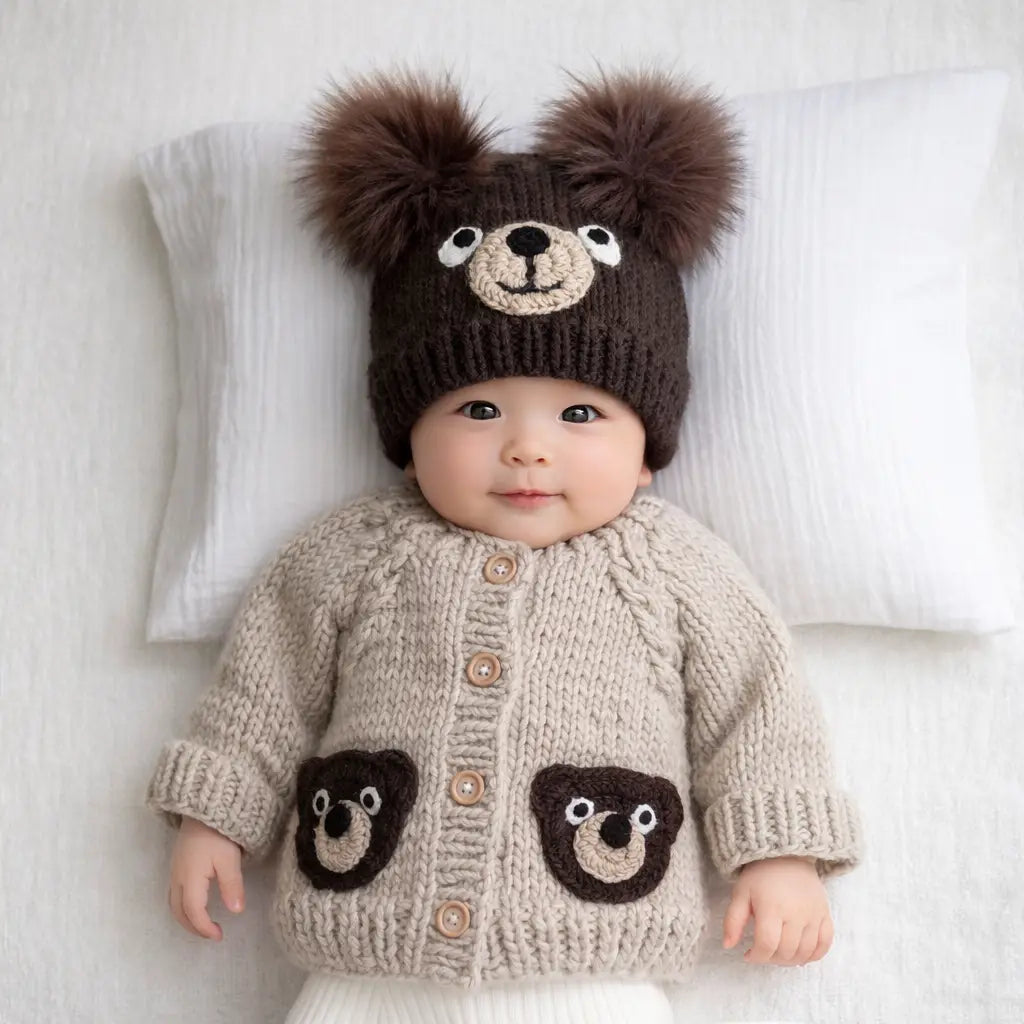 Brown Bear Baby Hat