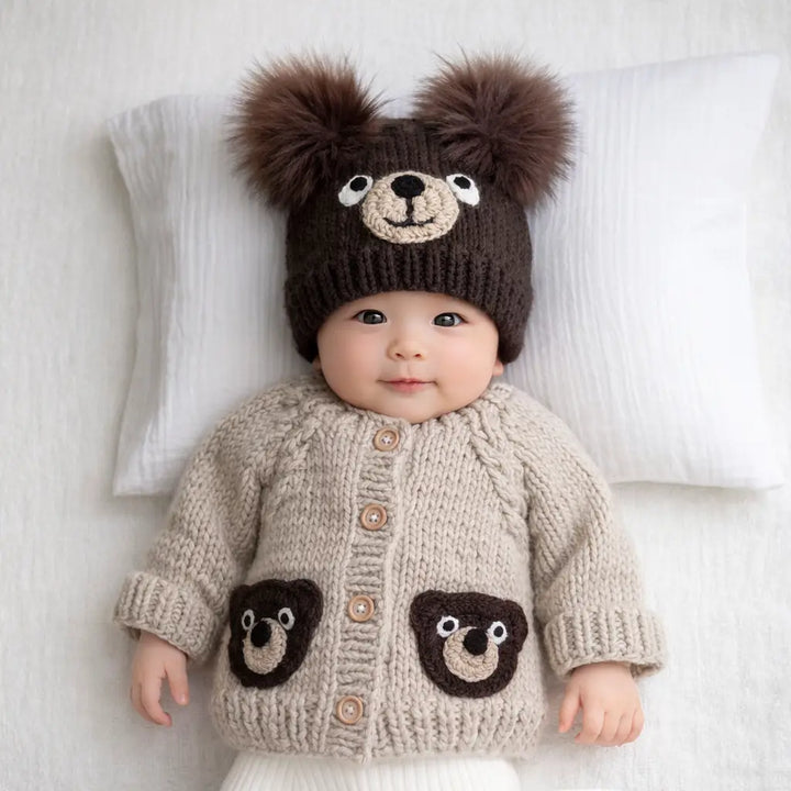 Brown Bear Baby Hat