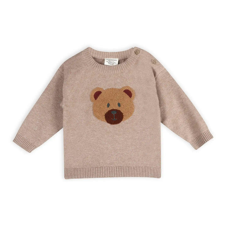 Fuzzy Bear Baby Sweater &amp; Pant Set